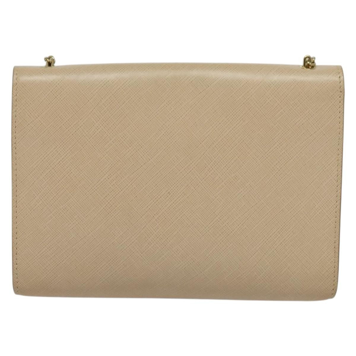 Salvatore Ferragamo Ginny Crossbody Bag Leather Beige Leather Shoulder Bag Bag (Pre-Loved)