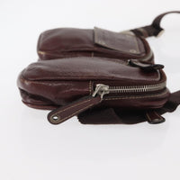 Gucci Belt Bag Leather Burgundy Leather Shoulder Bag Bag (Pre-Loved)