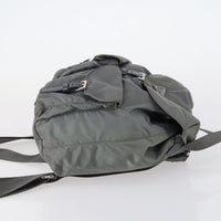 Prada Double Front Pocket Backpack Tessuto Gray Nylon Backpack Bag (Authentic Pre-Loved)