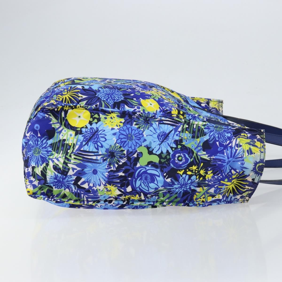 Prada Floreal Tote Printed Tessuto Blue Nylon Tote Bag Bag (Authentic Pre-Loved)