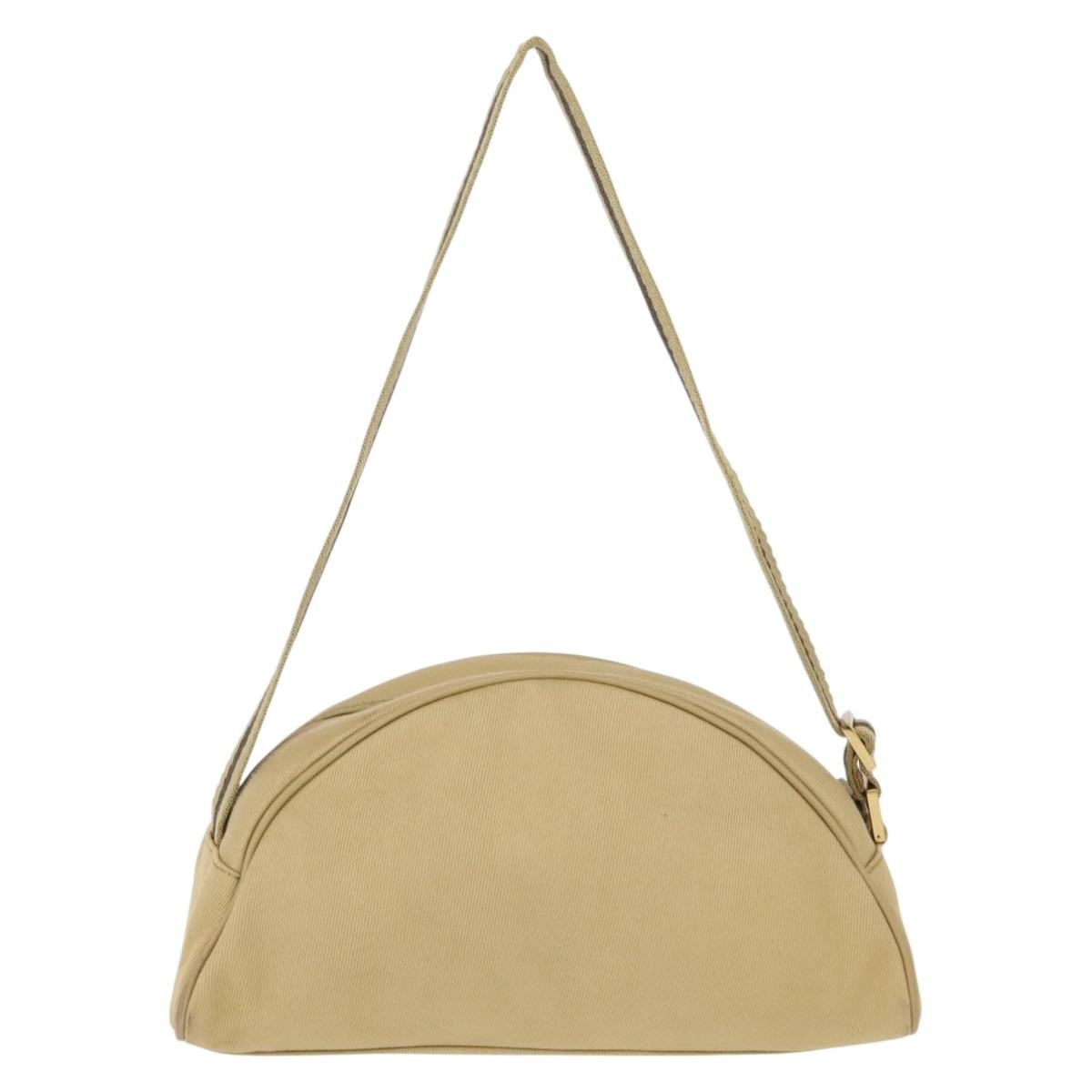 Gucci Vintage Shoulder Bag Canvas Beige Canvas Shoulder Bag Bag (Authentic Pre-Loved)