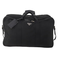 Prada Vintage Boston Bag Nylon Black Nylon Travel Bag Bag (Authentic Pre-Loved)