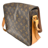 Louis Vuitton Cartouchiere Handbag Monogram Canvas Brown Canvas Shoulder Bag Bag (Pre-Loved)
