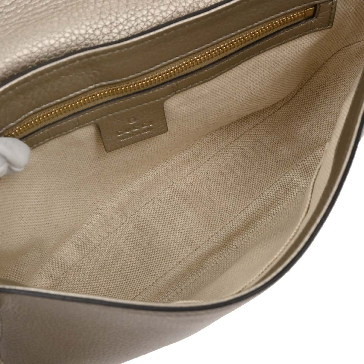 Gucci Soho Chain Crossbody Bag Leather Gold Leather Shoulder Bag Bag (Authentic Pre-Loved)