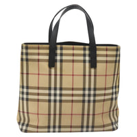 Burberry Nova Check Tote Canvas Check Pattern Beige Canvas Tote Bag Bag (Authentic Pre-Loved)
