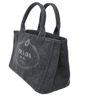 Prada Canapa Convertible Tote Denim Black Denim_Jeans Tote Bag Bag (Pre-Loved)