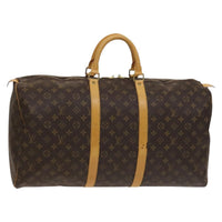 Louis Vuitton Keepall Bag Monogram Canvas Brown Canvas Travel Bag Bag (Authentic Pre-Loved)