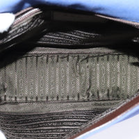 Prada Impunturato Buckle Flap Messenger Bag Canvas Blue Canvas Shoulder Bag Bag (Authentic Pre-Loved)