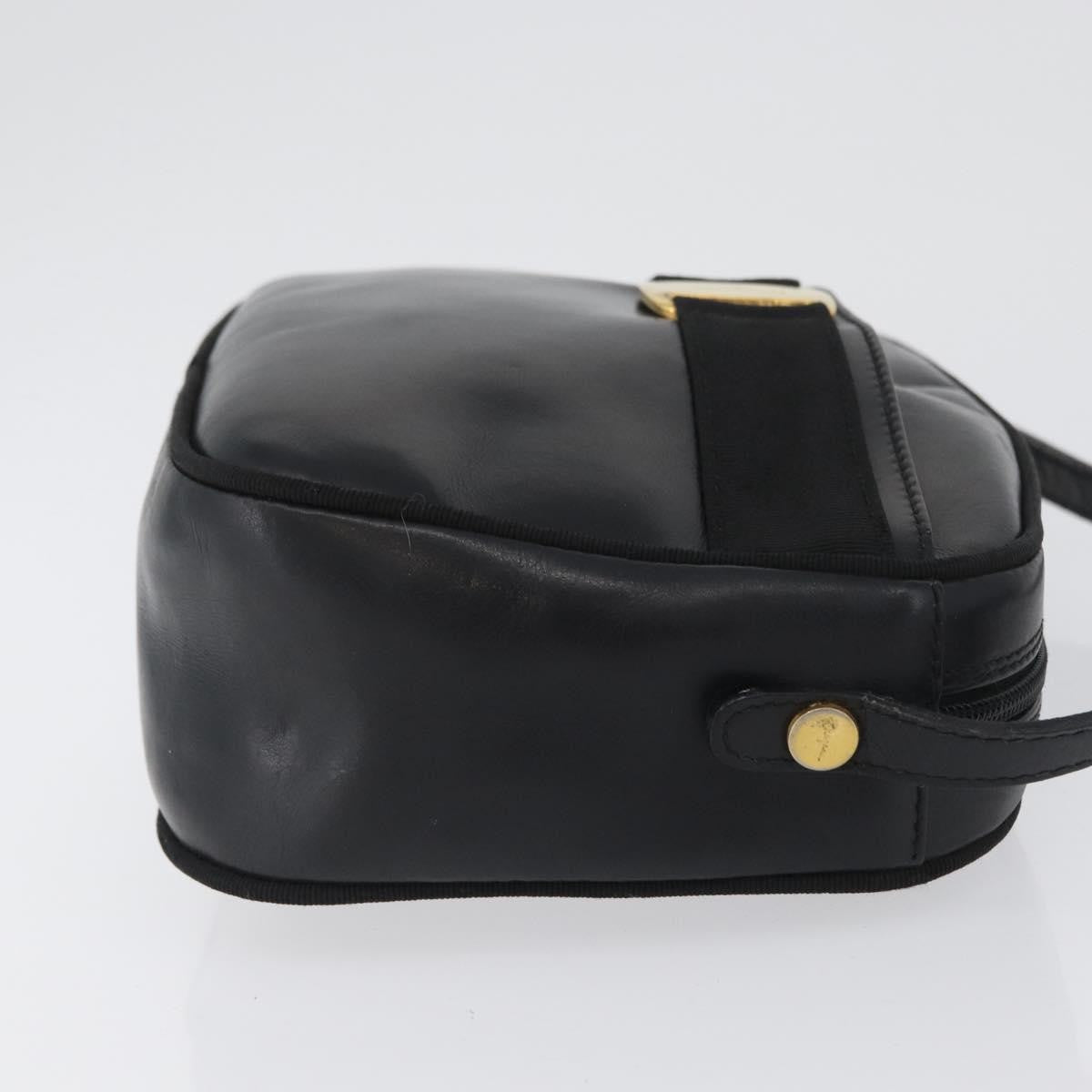 Salvatore Ferragamo Vara Bow Camera Shoulder Bag Leather Black Leather Shoulder Bag Bag (Authentic Pre-Loved)