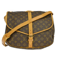 Louis Vuitton Louis Vuitton Saumur Handbag Monogram Canvas Brown Canvas Shoulder Bag Bag (Pre-Loved)