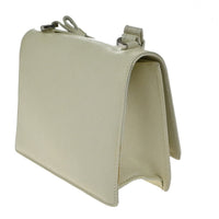 Salvatore Ferragamo Gancini Shoulder Bag Leather White Leather Shoulder Bag Bag (Authentic Pre-Loved)