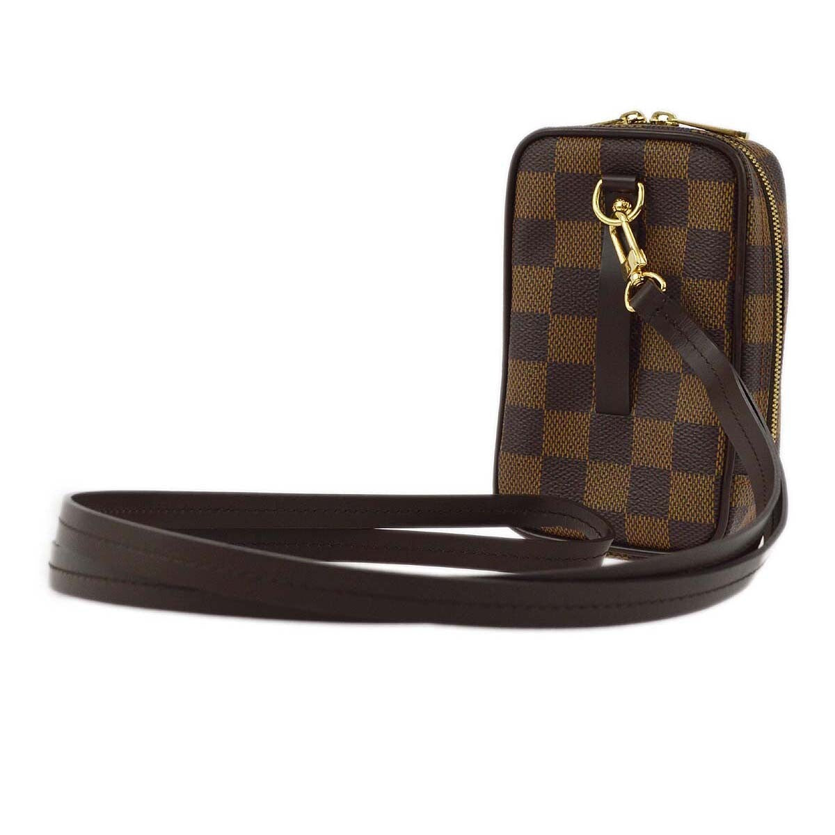 Louis Vuitton Etui Okapi Camera Case Damier Brown Canvas Clutche & Pouche Bag (Authentic Pre-Loved)