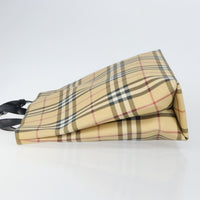 Burberry Nova Check Tote Canvas Check Pattern Beige Canvas Tote Bag Bag (Authentic Pre-Loved)