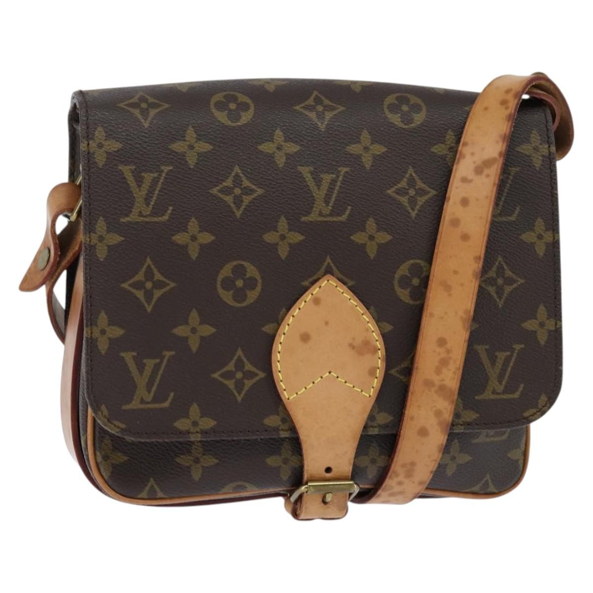 Louis Vuitton Cartouchiere Handbag Monogram Canvas Brown Canvas Shoulder Bag Bag (Pre-Loved)