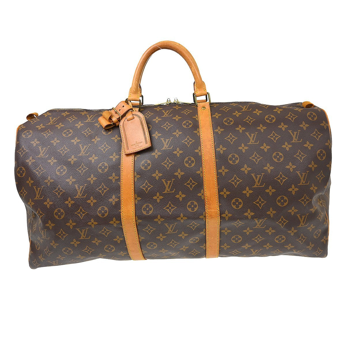 Louis Vuitton Keepall Bag Monogram Canvas Brown Canvas Travel Bag Bag (Authentic Pre-Loved)