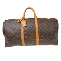 Louis Vuitton Keepall Bag Monogram Canvas Brown Canvas Travel Bag Bag (Authentic Pre-Loved)