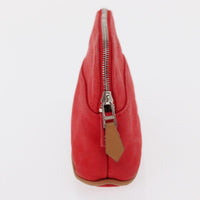 Hermes Bolide Travel Pouch Canvas Red Canvas Clutche & Pouche Bag (Authentic Pre-Loved)
