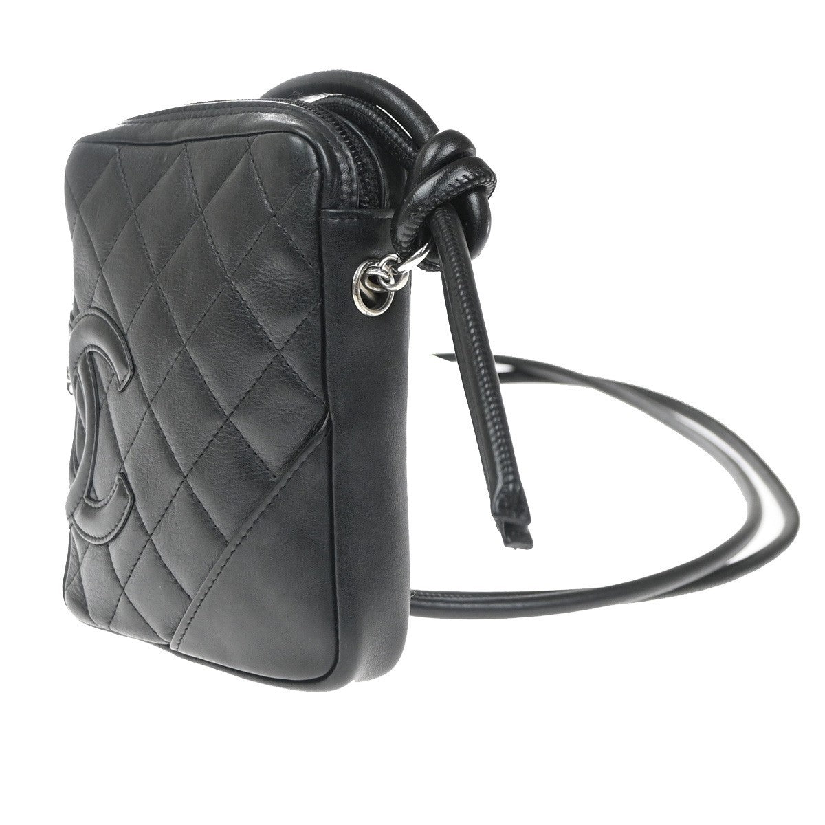 Chanel Cambon Pochette Quilted Leather Black Leather Shoulder Bag Bag (Authentic Pre-Loved)