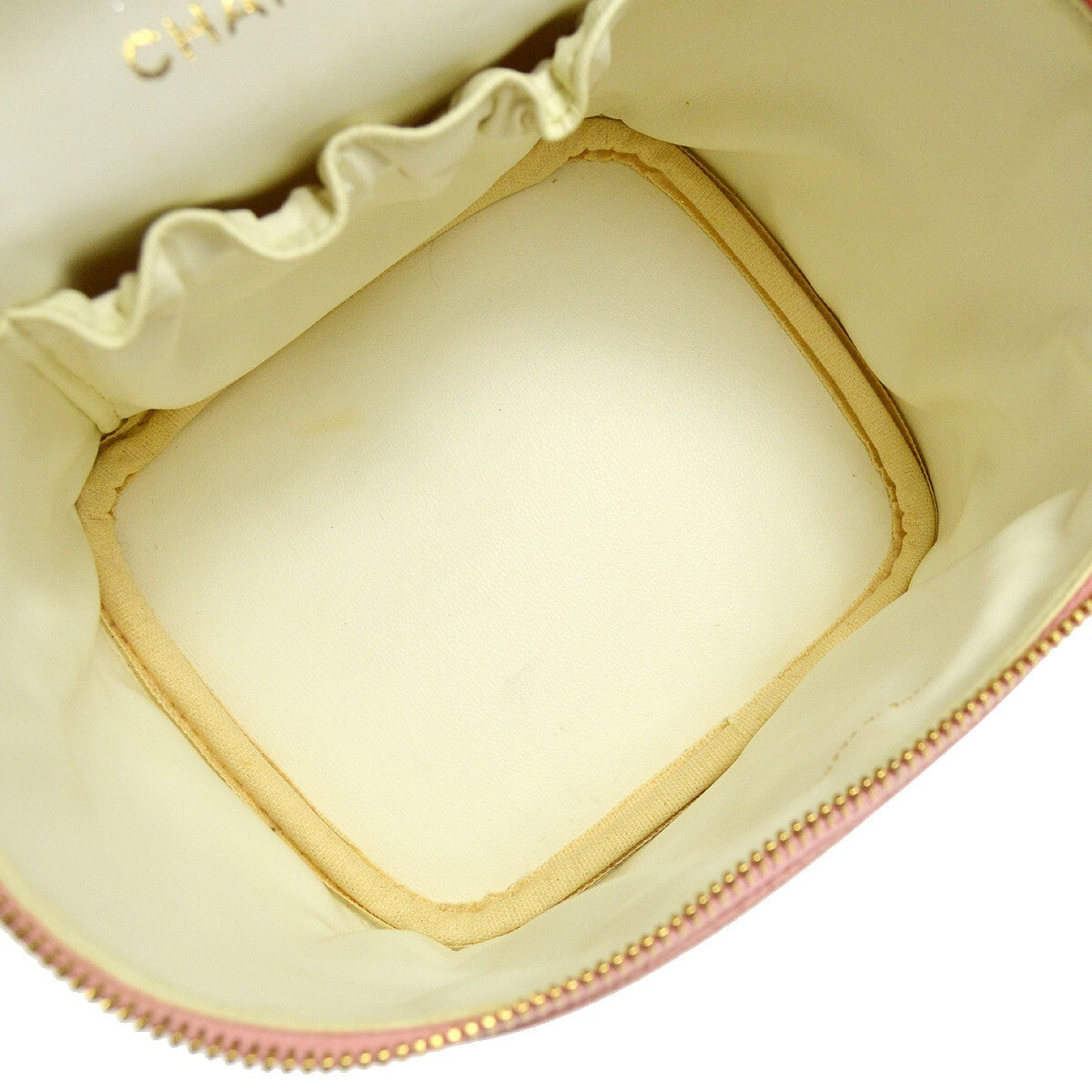 Chanel Vintage Timeless Cosmetic Case Caviar Pink Leather Clutche & Pouche Bag (Authentic Pre-Loved)