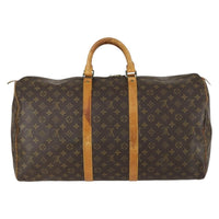 Louis Vuitton Keepall Bag Monogram Canvas Brown Canvas Travel Bag Bag (Pre-Loved)