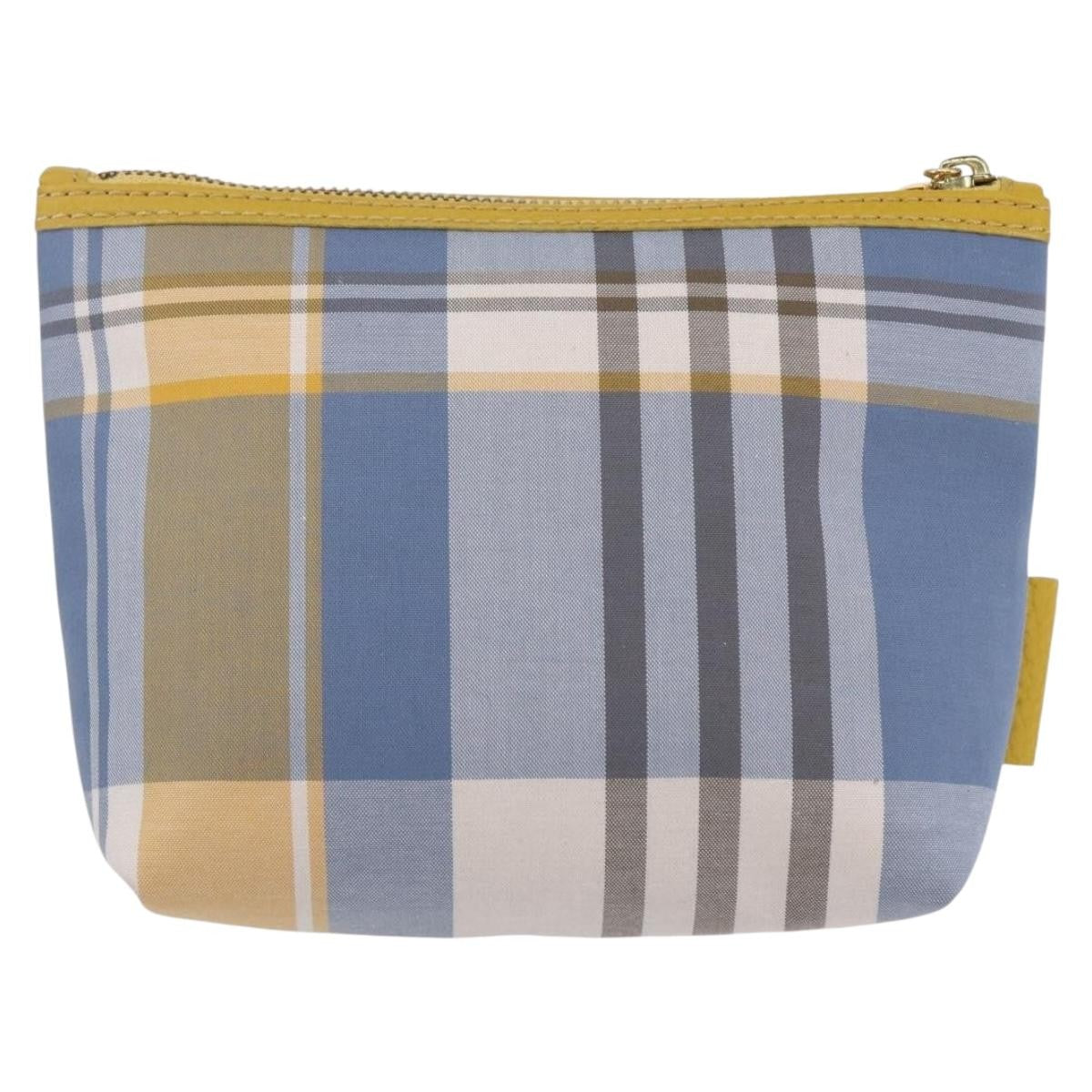 Burberry Nova Check Pochette Canvas Blue Canvas Clutche & Pouche Bag (Authentic Pre-Loved)