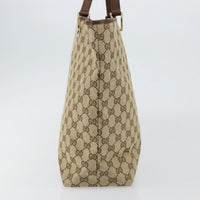 Gucci Vintage Bucket Shopping Tote Gg Canvas Beige Canvas Tote Bag Bag (Authentic Pre-Loved)