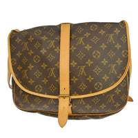 Louis Vuitton Louis Vuitton Saumur Handbag Monogram Canvas Brown Canvas Shoulder Bag Bag (Pre-Loved)
