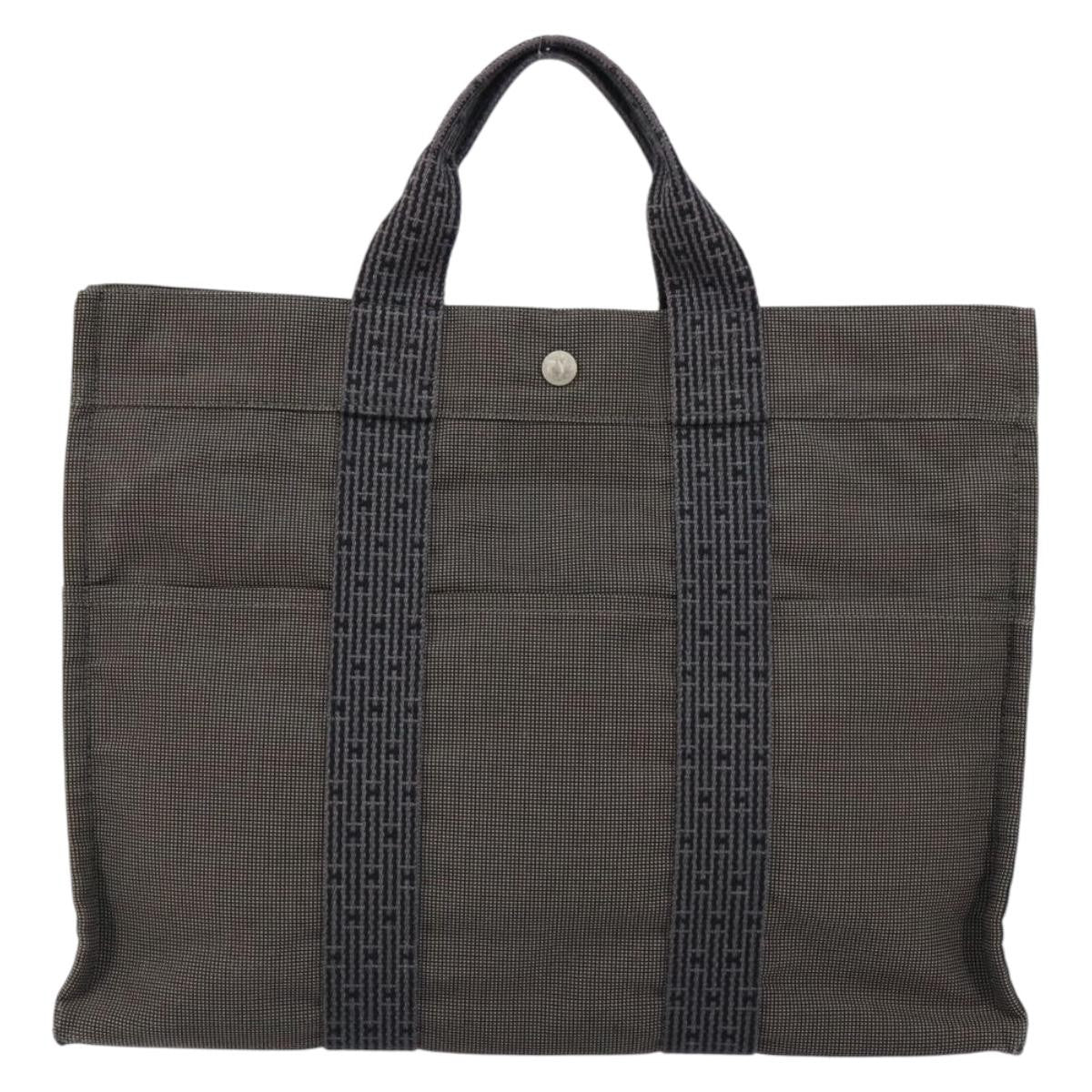 Hermes Fourre-Tout Herline Fourre-Tout Herline Gray Canvas Tote Bag Bag (Authentic Pre-Loved)