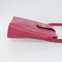 Salvatore Ferragamo Gancini Shoulder Bag Leather Pink Leather Shoulder Bag Bag (Authentic Pre-Loved)