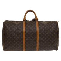Louis Vuitton Keepall Bag Monogram Canvas Brown Canvas Travel Bag Bag (Authentic Pre-Loved)