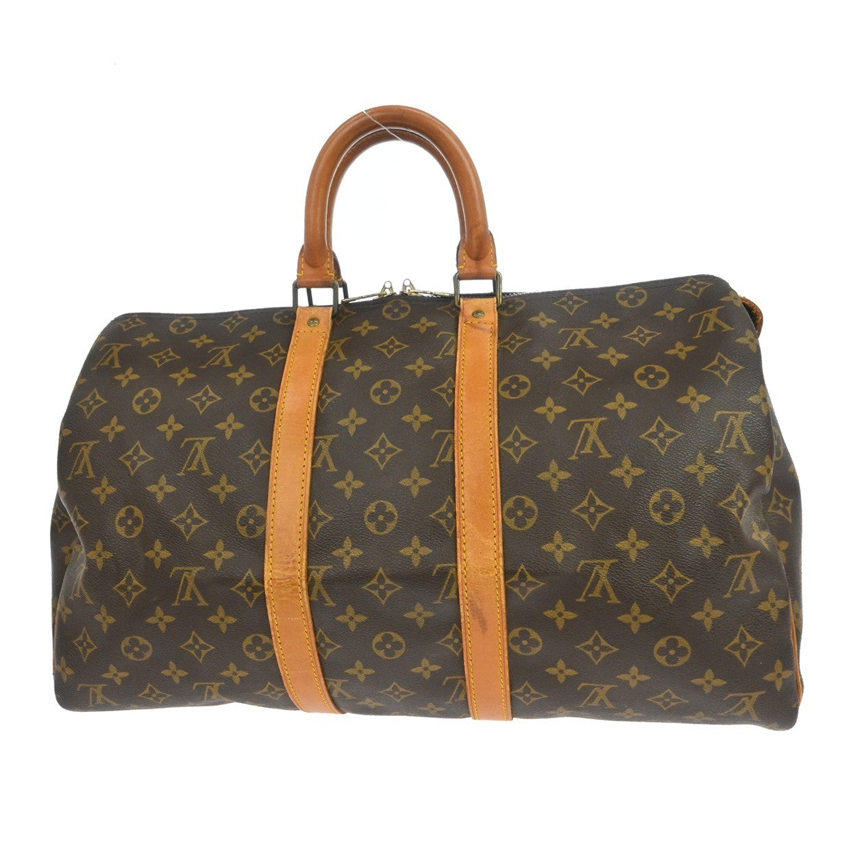 Louis Vuitton Keepall Bag Monogram Canvas Brown Canvas Travel Bag Bag (Authentic Pre-Loved)
