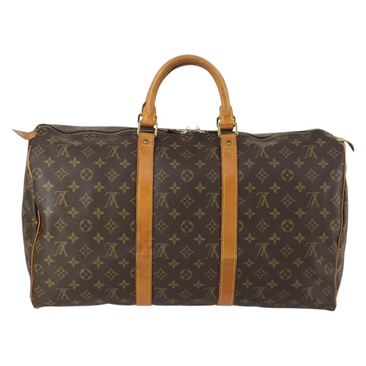 Louis Vuitton Louis Vuitton Keepall Bag Monogram Canvas Brown Canvas Travel Bag Bag (Pre-Loved)