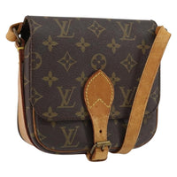 Louis Vuitton Cartouchiere Handbag Monogram Canvas Brown Canvas Shoulder Bag Bag (Pre-Loved)