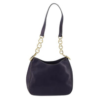 Prada Chain Shoulder Bag Leather Purple Leather Handbag (Authentic Pre-Loved)