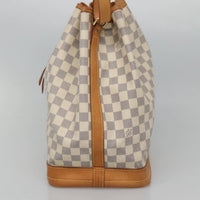 Louis Vuitton Noe Handbag Damier White Canvas Shoulder Bag Bag (Pre-Loved)