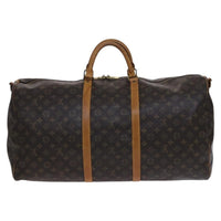 Louis Vuitton Keepall Bandouliere Bag Monogram Canvas Brown Canvas Travel Bag Bag (Authentic Pre-Loved)