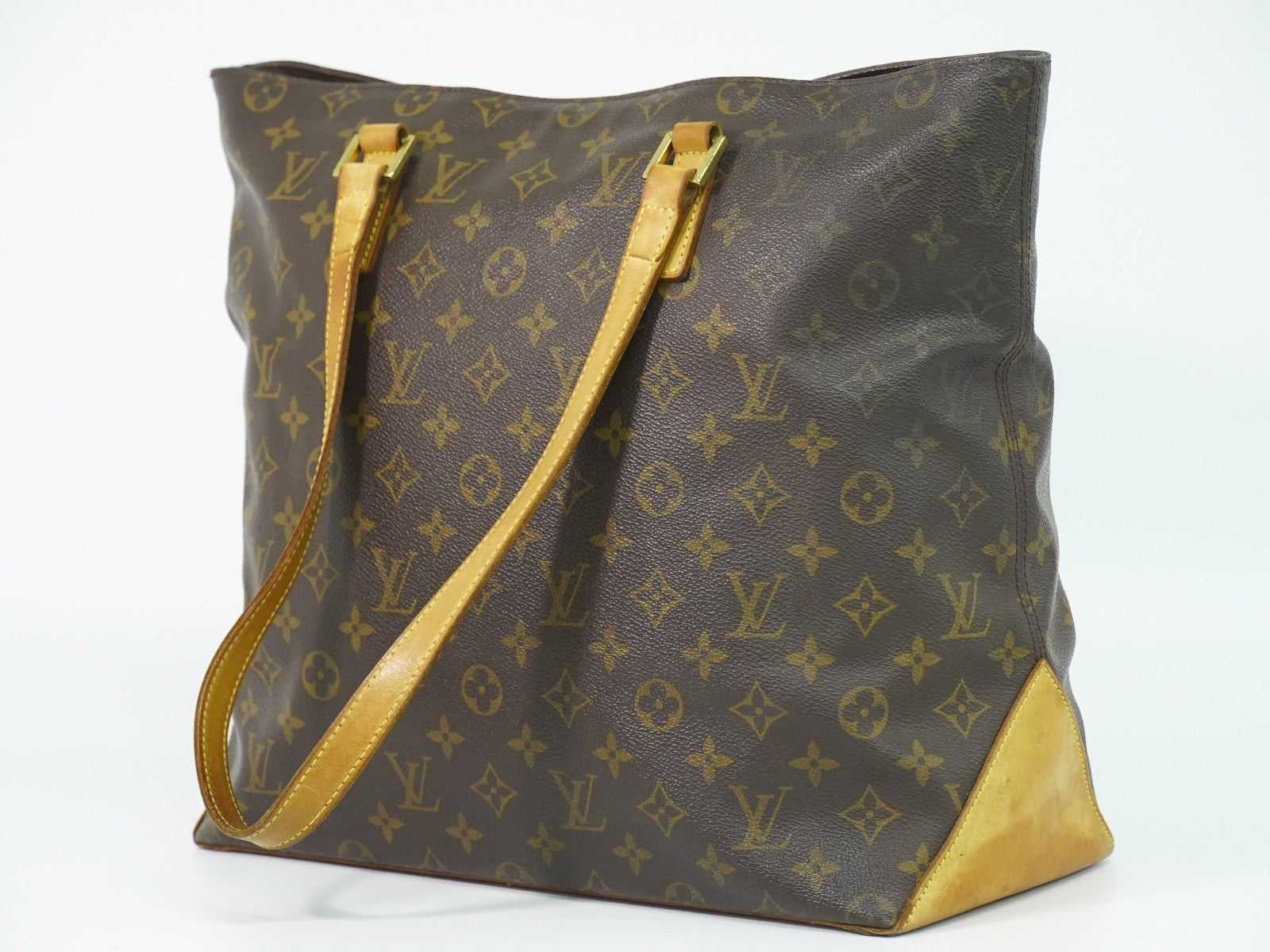 Louis Vuitton Cabas Mezzo Monogram Canvas Brown Canvas Tote Bag Bag (Pre-Loved)