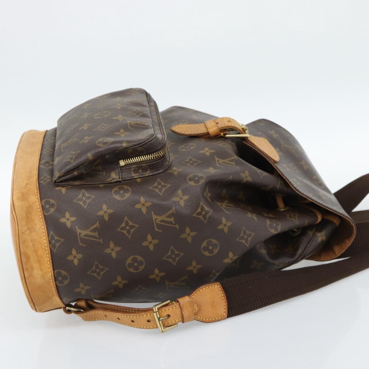 Louis Vuitton Vintage Montsouris Backpack Monogram Canvas Brown Canvas Backpack Bag (Pre-Loved)