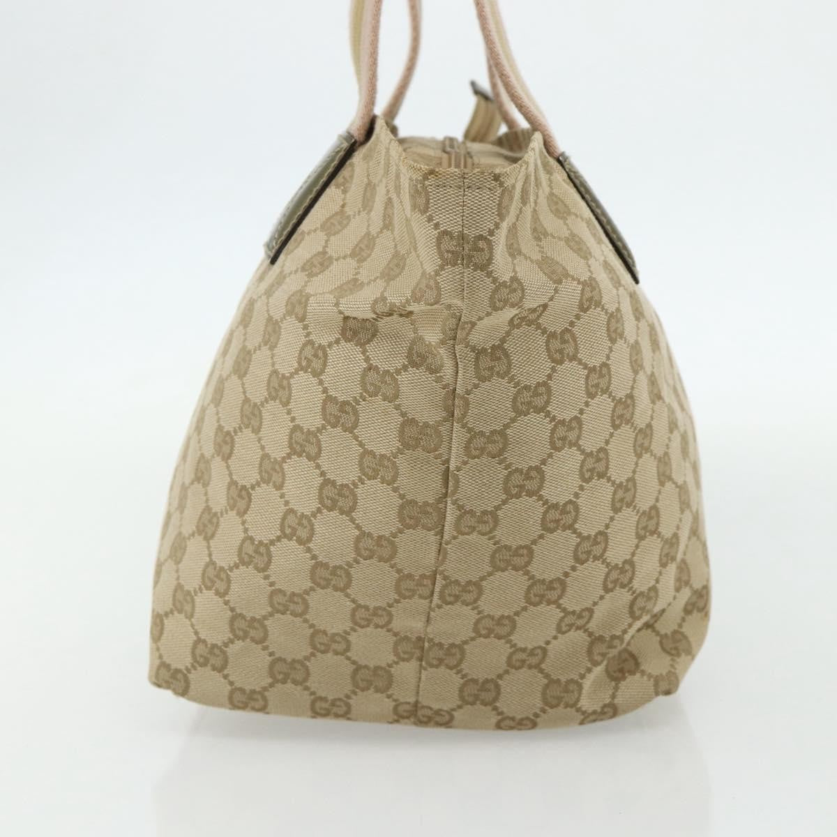 Gucci Web Zip Tote Gg Canvas Beige Canvas Tote Bag Bag (Authentic Pre-Loved)