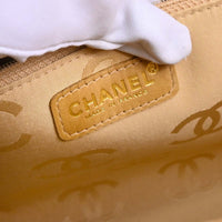 Chanel Vintage Chocolate Bar Open Tote Quilted Caviar Beige Leather Tote Bag Bag (Authentic Pre-Loved)