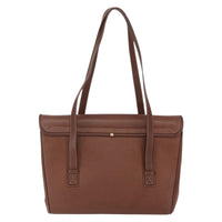 Gucci Vintage Tote Leather Brown Leather Tote Bag Bag (Authentic Pre-Loved)