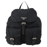 Prada Double Front Pocket Backpack Tessuto Black Nylon Backpack Bag (Authentic Pre-Loved)