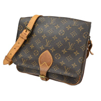 Louis Vuitton Cartouchiere Handbag Monogram Canvas Brown Canvas Shoulder Bag Bag (Pre-Loved)