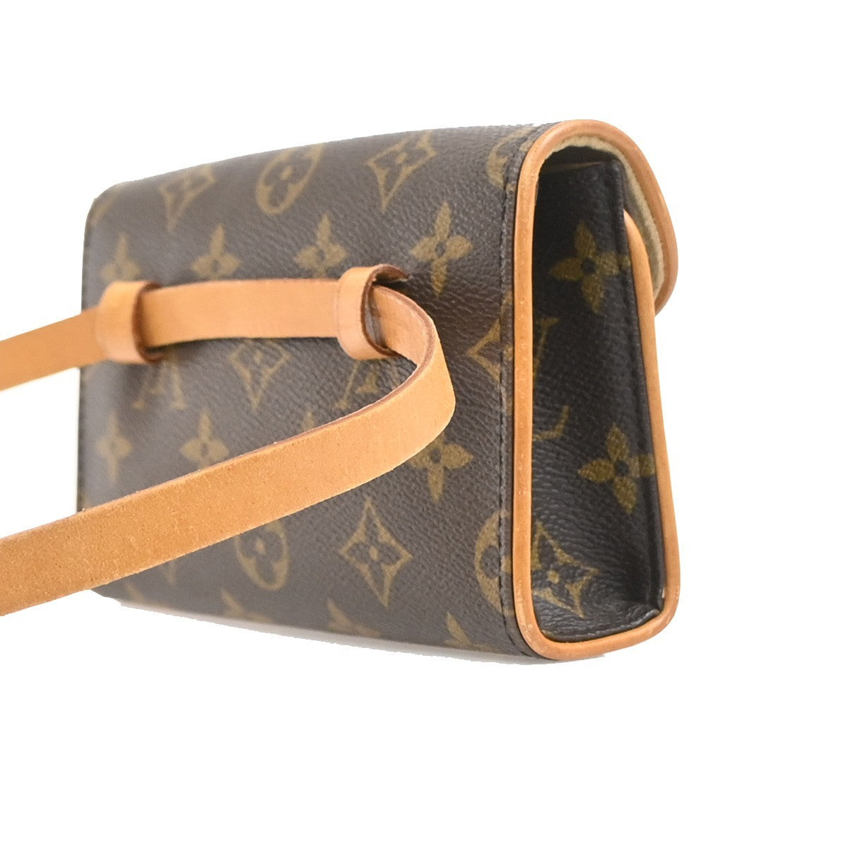 Louis Vuitton Florentine Waist Bag Monogram Canvas Brown Canvas Clutche & Pouche Bag (Authentic Pre-Loved)