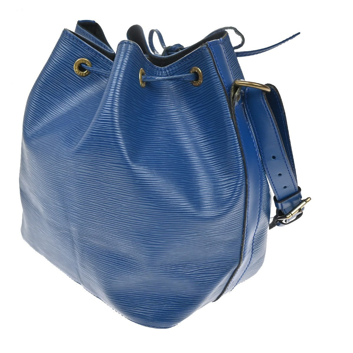Louis Vuitton Petit Noe Handbag Epi Leather Blue Leather Shoulder Bag Bag (Pre-Loved)