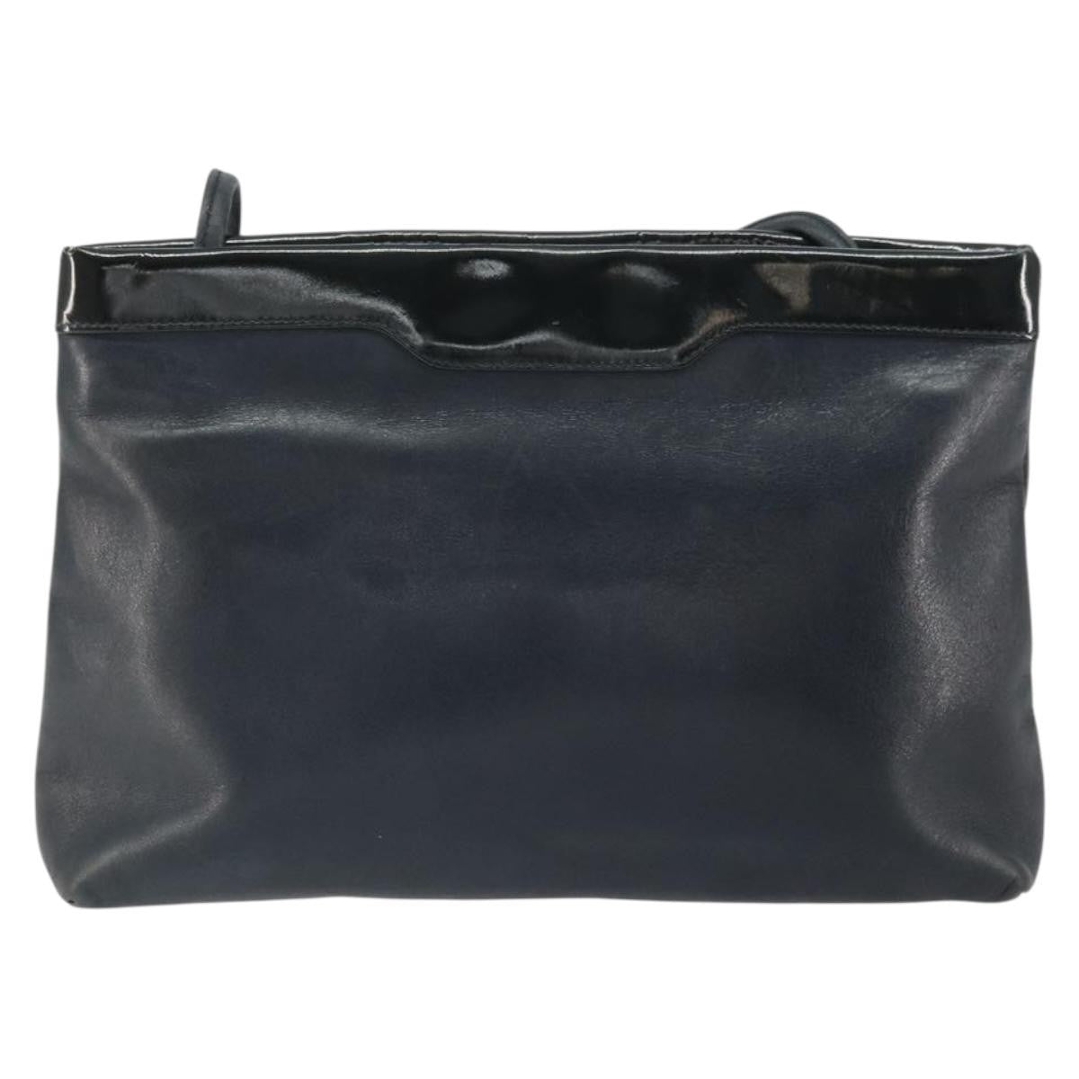 Salvatore Ferragamo Vintage Shoulder Bag Leather Black Leather Shoulder Bag Bag (Authentic Pre-Loved)