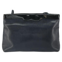 Salvatore Ferragamo Vintage Shoulder Bag Leather Black Leather Shoulder Bag Bag (Authentic Pre-Loved)