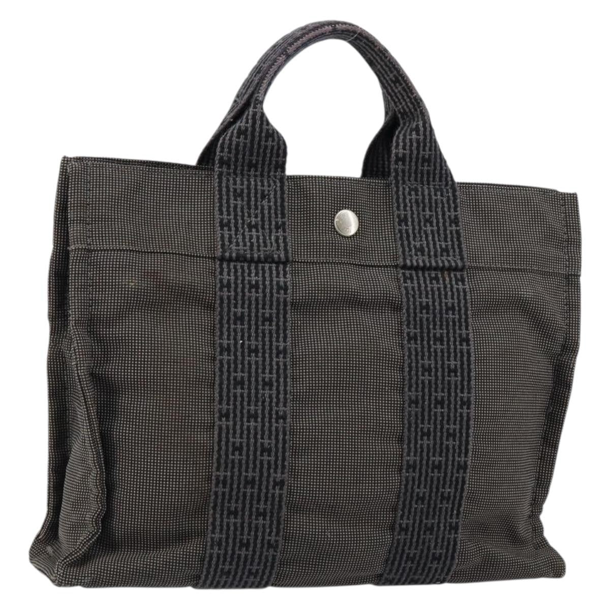 Hermes Fourre-Tout Herline Fourre-Tout Herline Gray Canvas Tote Bag Bag (Authentic Pre-Loved)