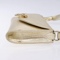 Salvatore Ferragamo Gancini Shoulder Bag Leather Gold Leather Shoulder Bag Bag (Authentic Pre-Loved)