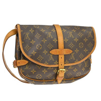 Louis Vuitton Louis Vuitton Saumur Handbag Monogram Canvas Brown Canvas Shoulder Bag Bag (Pre-Loved)